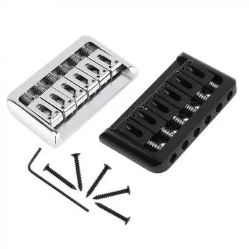 1 шт., 6 струн, 75 мм, цинковый сплав, створка для детей, хвостовик для электрогитары, мостовое седло чёрный