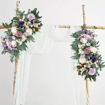 1 шт. 70x30 см искусственные цветы искусственный свадебный ряд цветов розы шелковые искусственные цветы арка фон витрина цветочный декор для вечеринки дома 1Pc фиолетовый