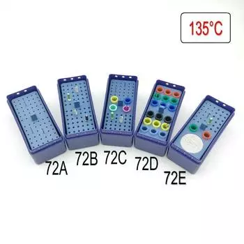 1 шт., 72 отверстия, стоматологическая автоклавируемая эндо-бокс для боров, римеров и гуттаперчевых точек, эндодонтическая коробка, эндодонтический держатель, инструмент для стоматолога 72A