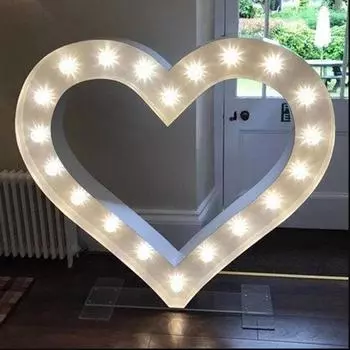 1 шт. 73 см осветительная полая рамка в форме сердца KT Board Декор для вечеринки на свадьбу, день рождения, домашний инструмент для украшения вечеринки