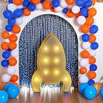 1 шт. 73 см рамка для ракеты с подсветкой KT Board Декор для вечеринки для мальчиков на день рождения домашний инструмент для украшения вечеринки подарок детям