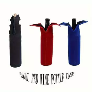 1 шт. 750 мл чехол для бутылки вина сумка для бутылки постоянная температура защитный чехол для чашки шампанского портативный чехол для бутылки чёрный