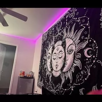 1 шт. 75*58 см Солнце Луна Гороскоп Гадание Печатный Гобелен Домашний ДекорГобелен Настенный Декор