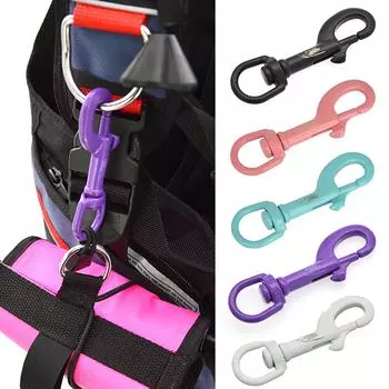 1 шт. 7,5 см 316 нержавеющая сталь дайвинг крюк с одной головкой поворот на 360° быстросъемный пружинный крюк BCD спасательное оборудование аксессуары для подводного плавания #470463 чёрный