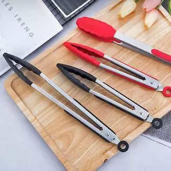 1 шт 7/9/12 дюймов силиконовый кухонный гриль из нержавеющей стали силиконовый кухонный гриль стейк барбекю хлеб еда зажим