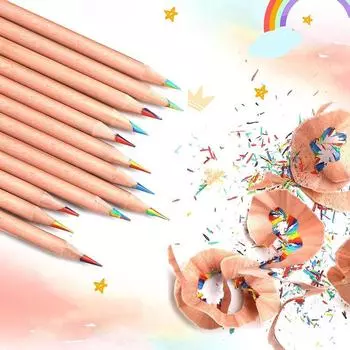 1 шт., 7 цветов, деревянные радужные карандаши, художественный карандаш для рисования, студенческий рисунок, граффити, креативный S0X8 A-1pc