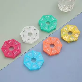 1 шт., 7 дней в неделю, коробка для таблеток, органайзер, сетки, дозатор для таблеток, держатель для таблеток для личной гигиены чёрный