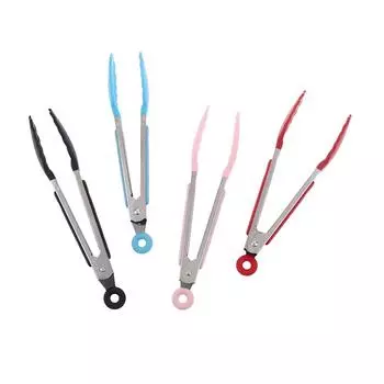 1 шт. 7 дюймов зажим для еды из нержавеющей стали зажим для еды для барбекю гриль стейк зажим для еды нескользящая ручка щипцы для хлеба вечерние кухонные аксессуары для приготовления пищи