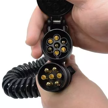 1 шт. 7-контактный ТПУ соединительный кабель для прицепа, удлинитель катапульты, бескислородный медный пружинный провод, соединительный кабель, аксессуары для прицепа CN