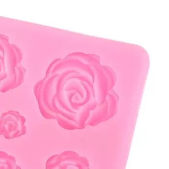 1 шт. 7 отверстий 3D роза силиконовая форма для торта своими руками шоколадные конфеты форма для творчества