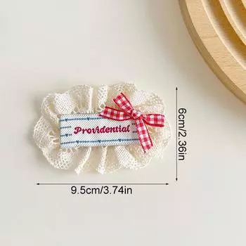 1 шт./7 шт. Швейные принадлежности Изысканные аксессуары для одежды DIY Дизайн тканевой этикетки Деревенский стиль Дизайн с бантом Элегантный 9x8 см 1PC