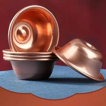 1 шт 7 см медная тибетская чаша буддийские ученики для подачи воды медитация мини латунная чашка домашний декор стола 1pcs