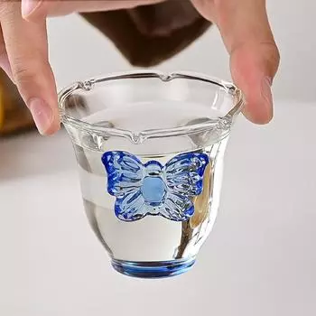 1 шт. 80 мл креативное эспрессо-стекло с высоким боросиликатным термостойким покрытием, простая чашка для чая в виде бабочки креативная чашка для кофе и чая 51-100ml