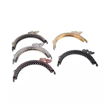 1 шт., 8,5 см, металлический кошелек в форме сердца, винтажная рамка с ручкой для клатча, кошелек с застежкой-поцелуем, замок, аксессуары для изготовления сумок своими руками