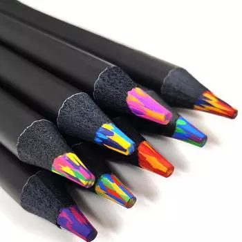 1 шт., 8 цветов, градиентные радужные карандаши, Jumbo-цветные карандаши, разноцветные карандаши для художественного рисования, раскраски, эскизов, случайные