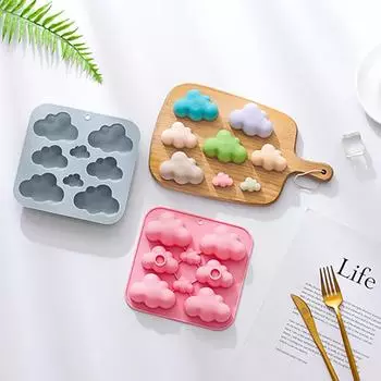 1 шт., 8 полостей, мультяшное облако, силиконовая форма, сделай сам, свеча, смола, штукатурка, форма для изготовления розовый