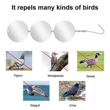 1 шт./8 шт., простая установка, вращение на 360 градусов, репеллент от птиц, креативный репеллент от птиц, светоотражающие зеркала, садовые ручные инструменты 1pc
