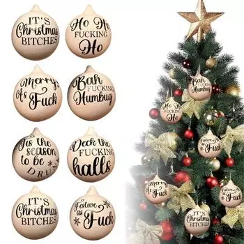 1 шт/8 шт Рождественский розыгрыш шаров Грубый юмор шутка безделушки небьющиеся рождественские подвески A