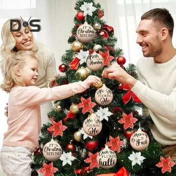 1 шт/8 шт. Рождественский шар для розыгрыша, грубый юмор, безделушки для розыгрыша, небьющиеся рождественские подвесные украшения, подарок на рождественскую вечеринку, тайный Санта B