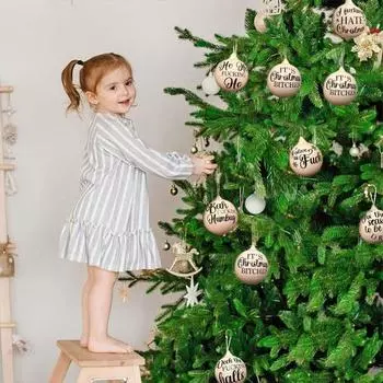 1 шт/8 шт розыгрыш рождественский шар смешной безделушка рождественский подвесной шар грубый юмор подвесные украшения для украшения рождественской елки F