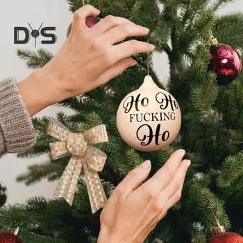 1 шт/8 шт розыгрыш рождественский шар смешной безделушка рождественский подвесной шар грубый юмор подвесные украшения для украшения рождественской елки A