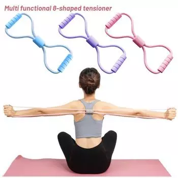 1 шт. 8-словный тип сопротивления лента для растяжки фитнеса эластичное оборудование для рук женский пояс Ela C4U2 Pink-One size
