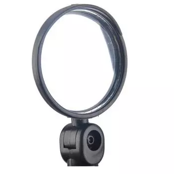 1 шт. 8 см зеркало заднего вида для велосипеда, регулируемое на 360°, вращающееся на руле, выпуклое зеркало, безопасный широкий угол обзора для велосипедных спортивных инструментов чёрный