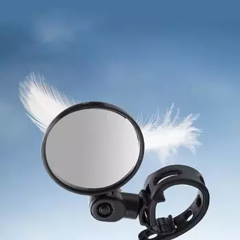 1 шт. 8 см зеркало заднего вида для велосипеда, регулируемое на 360°, вращающееся на руле, выпуклое зеркало, безопасный широкий угол обзора для велосипедных спортивных инструментов