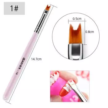 1 шт., 8 узоров, дополнительный гель-лак, цветочный рисунок, акриловая кисть для ногтей для дизайна маникюра