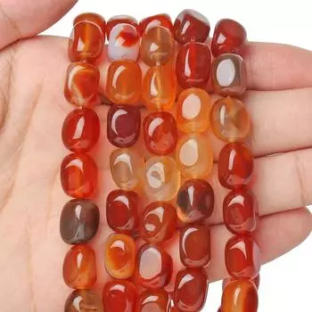 1 шт. 8x12 мм натуральный камень квадратный красный агат бусины в форме трубки свободные бусины для изготовления ювелирных изделий ручной работы браслеты ожерелья фурнитура 8x12mm