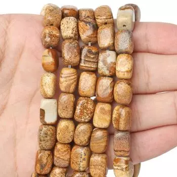 1 шт., 8x12 мм, натуральный квадратный рисунок, каменные бусины из яшмы, в форме трубки, свободные бусины для изготовления ювелирных изделий, DIY, браслеты, ожерелья, фурнитура 8x12mm ap.32pcs