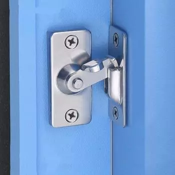 1 шт. 90-градусная сплошная дверная защелка из нержавеющей стали 304, скользящая прямоугольная пряжка, черная заглушка для защелок Windoo, маленькая