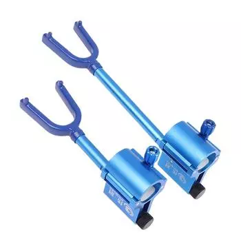 1 шт. 90 градусов регулируемый алюминиево-магниевый сплав стойки удочки зажим подставка головка нескользящий кронштейн складной держатель удочки синий
