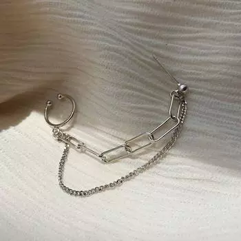 1 шт. 925 пробы стерлингового серебра кисточка длинные серьги-гвоздики для женщин свадебные украшения женские