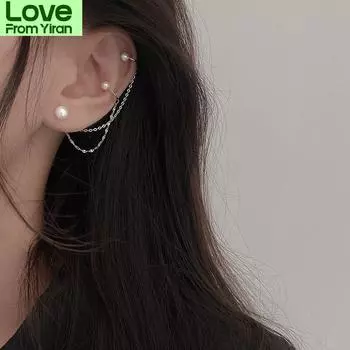 1 шт. 925 пробы стерлингового серебра жемчужные кисточки круглые бусины серьги-гвоздики для женщин свадьба женские Pendientes Eh774