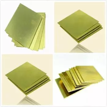 1 шт., 99,9% чистая латунная полоса, медный лист, фольга, металлическая тонкая пластина, материал ручной работы, чистая медь, таблетки, материал для художественного металла 0.1x100x100mm