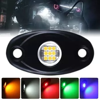 1 шт. 9 светодиодов автомобильный светодиодный светильник Rock RGB атмосферный светильник для днища автомобиля для внедорожника Jeep Truck ATV UTV нижняя часть корпуса лодки сбоку красный