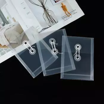 1 шт. А6 мини-прозрачная папка для документов на обмотке для студенческих контрольных работ офисная бумага для документов фотокарточка водонепроницаемая пылезащитная сумка для хранения