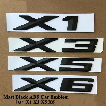 1 шт. ABS матовый черный автомобильный логотип эмблема значок задний багажник наклейка аксессуары для X1 E84 F48 X3 F25 G01 X5 E70 F15 X6 F16 E71 G06 X3