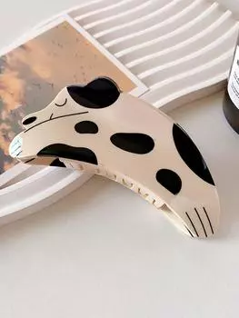 1 шт. ацетатная милая заколка для волос в виде щенка далматинца со стразами (10см/3.94) зажим-акула мультяшное животное заколка для волос на затылке