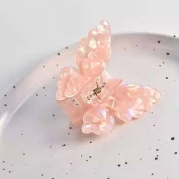 1 шт. Ацетатная заколка-бабочка двойного слоя цвета фантом, милая и нежная, для тонких волос, для половины волос, подарок, универсальный аксессуар для волос Size fits all