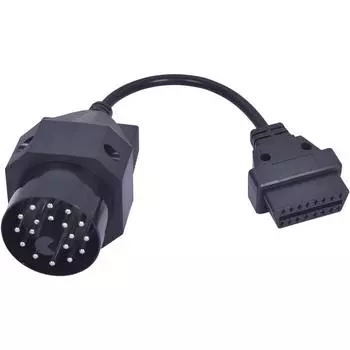 1 шт. адаптер OBD OBD II для BMW 20-контактный к OBD2 16-контактный женский разъем E36 E38 E39 E46 E53 для BMW 20-контактный чёрный