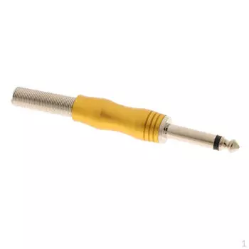 1 шт., адаптер питания 6,35 мм с вилкой, преобразователь зелёный