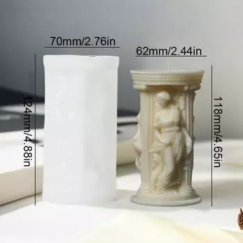 1 шт. Афина Богиня DIY Ароматическая свеча Форма Домашнее украшение Статуя Богини Европейская силиконовая форма Элегантная ароматическая свеча