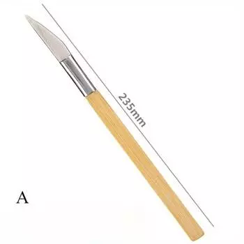 1 шт. Агатовый нож с бамбуковой ручкой, полировальный нож с деревянной ручкой, специальный лист агата для ухода за ювелирным магазином, инструмент для полировки ювелирных изделий