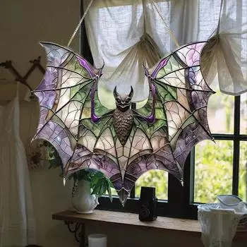 1 шт. Акриловая летучая мышь на Хэллоуин, украшение на стену, венок, центральный аксессуар