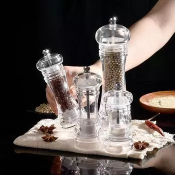 1 шт. акриловая прозрачная мельница для перца, ручная мельница для специй, морской соли