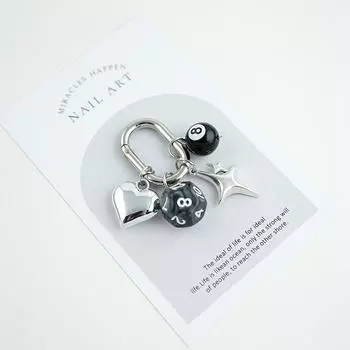 1 шт. Акриловые маленькие подарки 12-сторонний кулон многосторонний брелок для ключей сумка-сумка подвеска сито брелок для ювелирных изделий подвесная сумка для игральных костей