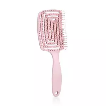 1 шт. эластичная массажная расческа, выдолбленная щетка для волос, массажные расчески для кожи головы, средство для распутывания волос, быстрая сушка феном, инструмент для распутывания розовый