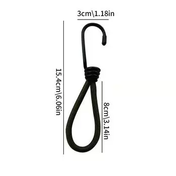 1 шт., эластичная веревочная пряжка для палатки для кемпинга на открытом воздухе, 15 см, фиксированное крепление с крюком для эластичной веревки, аксессуары для тента для кемпинга, вытяжной трос. красный